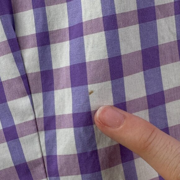 Eton Button Up Shirt Long Sleeve Men Pink Purple Check 15.75 Contemporary Cotton - Picture 16 of 16